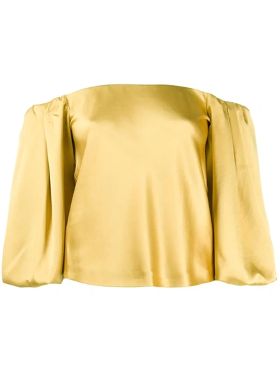 Pinko Off The Shoulder Top In Yellow