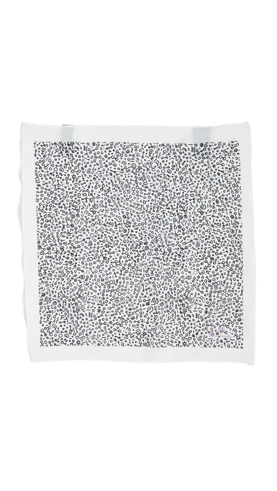 Ps By Paul Smith Ufo Print Cotton Pocket Square In White