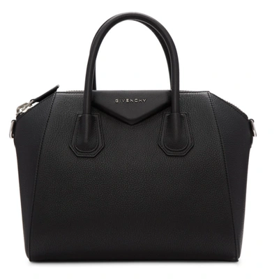 Givenchy Antigona Small Sugar Leather Top Handle Bag In Black
