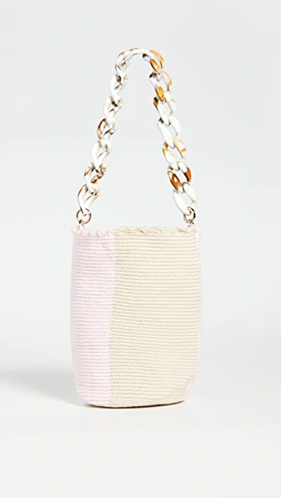 Soraya Hennessy Pastel Colorblock Midi Bucket Bag