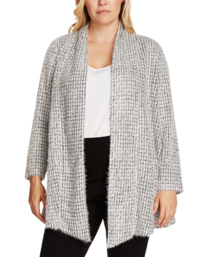 plus size eyelash cardigan