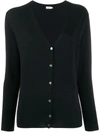 Filippa K V-neck Button-up Cardigan In Black