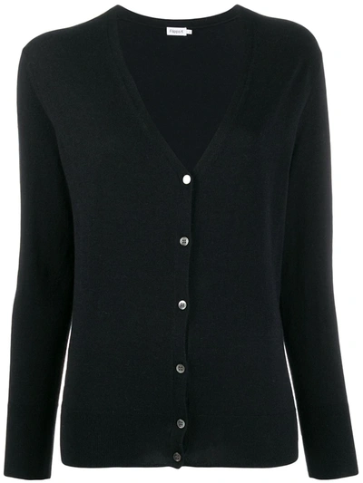 Filippa K V-neck Button-up Cardigan In Black