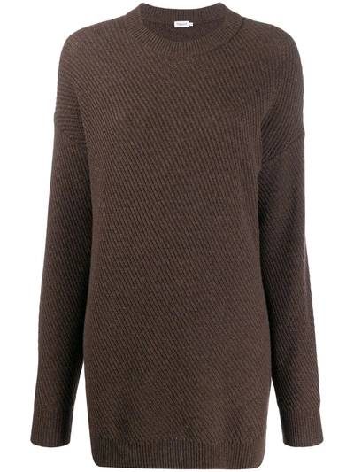 Filippa K Rebecca Ribbed Jumper In Dark Oak Old