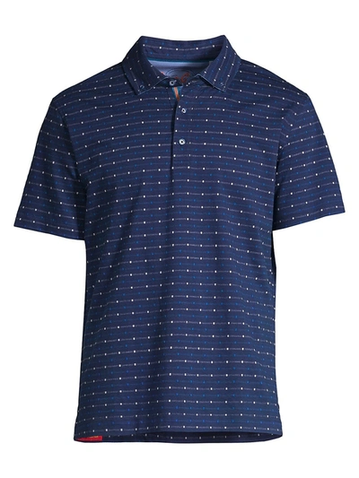 Robert Graham Bedstuy Classic-fit Printed Cotton Polo In Navy