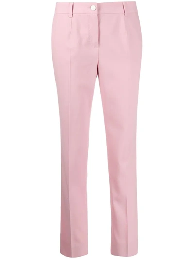 Dolce & Gabbana Tailored Tapered Trousers In Pink