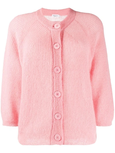 Filippa K Charlotte Button-up Cardigan In Pink