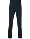 Maison Margiela Front Pleat Wool-blend Trousers In Blue