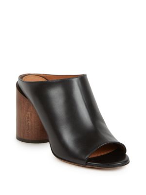 Givenchy Edgy Line Low Leather Cylinder-heel Booties In Black-brown ...