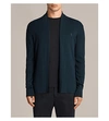 Allsaints Mode Open-front Wool Cardigan In Oil Blue