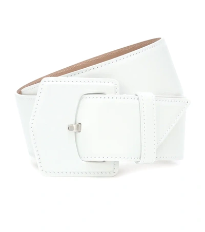 Alaïa Medium Oversized Geometric Buckle Belt In White