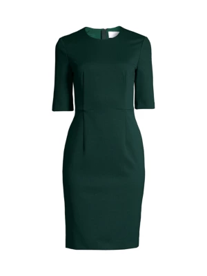 dark green sheath dress