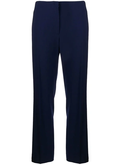 Ralph Lauren Loose Fit Straight Leg Trousers In Blue
