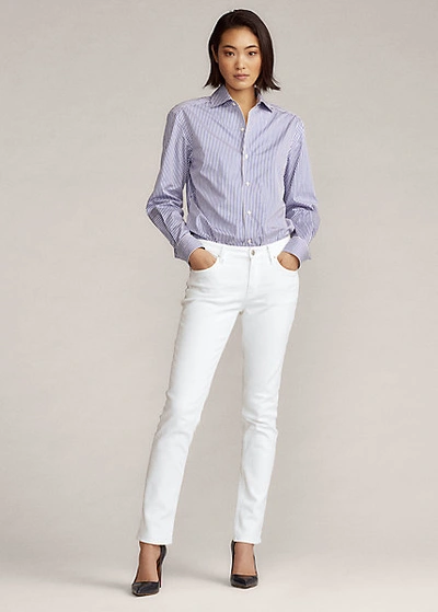 Ralph Lauren Matchstick 160 Skinny Jeans In White Splatter Paint