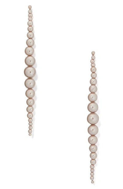 Kate Spade Modern Imitation Pearl Linear Earrings In Blush