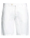 Drumohr Man Shorts & Bermuda Shorts Light Grey Size S Linen In White