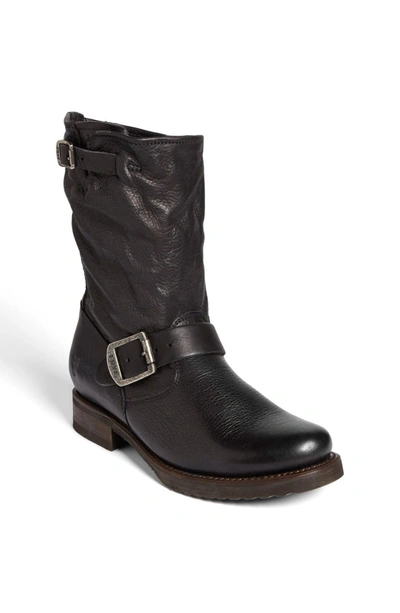 Frye Women's Veronica Short Leather Boots Women's Shoes In Black Leather