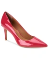 Calvin Klein 'gayle' Pointy Toe Pump In Red Patent