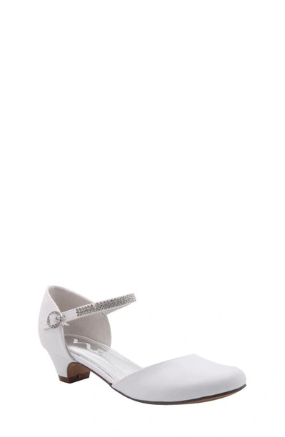 Nina Kids' Cera Ankle-strap Shoes, Toddler, Little & Big Girls In White Smooth