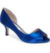 Nina Contesa Pumps Women's Shoes In Electric Blue Satin