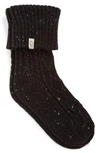 Ugg Women's Short Sienna Rain Boot Socks In Black Fabric