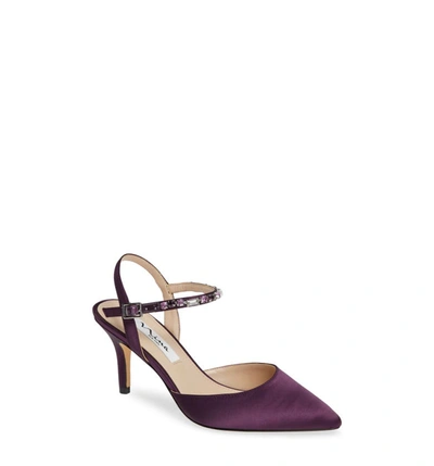 Nina Tonya Evening Pumps Women's Shoes In Eggplant Satin | ModeSens