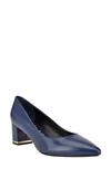 Calvin Klein Nita Pointed Toe Pump In Navy