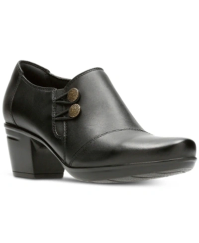 Clarks Collection Women's Emslie Warren Leather Shooties Women's Shoes In Black