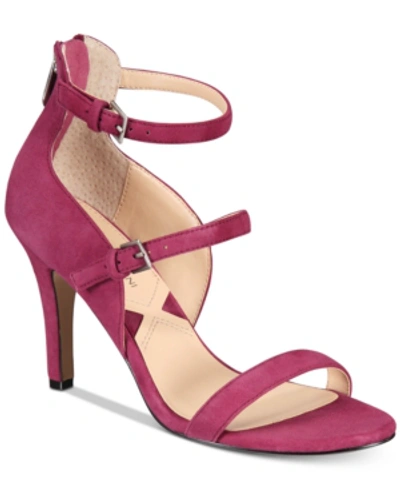 Adrienne Vittadini Georgino Dress Sandals Women's Shoes In Deep Jewel