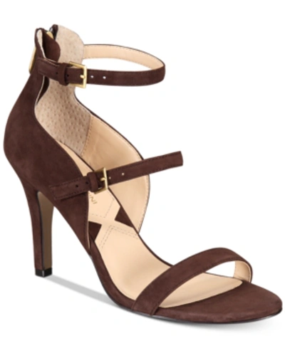 Adrienne Vittadini Georgino Dress Sandals Women's Shoes In Hazelnut