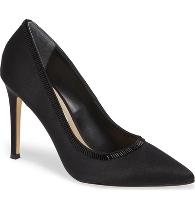 Nina Deedra Beaded Pump In Black Satin