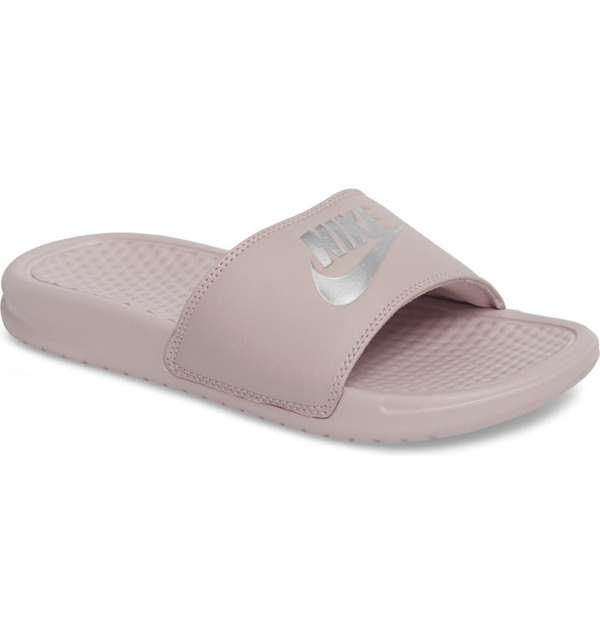 nike womens slides rose gold