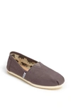 Toms Classic Canvas Slip-on In Grey Canvas