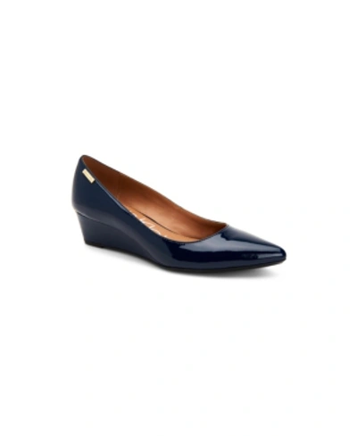 Calvin Klein Women's Germina Wedge Pumps Women's Shoes In Navy