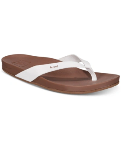 Reef Cushion Court Cloud Womens Faux Leather Slip On Flip-flops