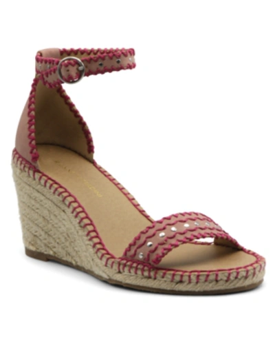 Adrienne Vittadini Charming Espadrille Wedge Sandal Women's Shoes In Dusty Pink