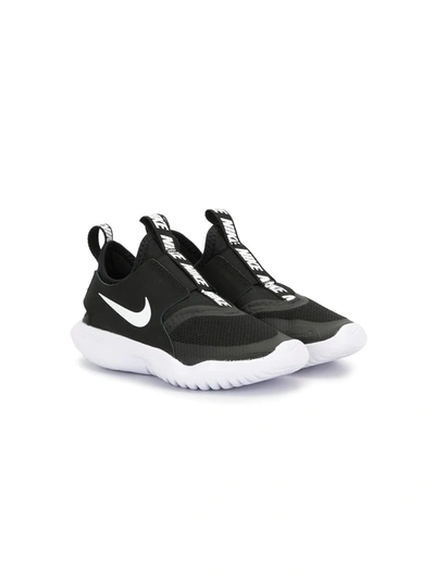 Nike Big Kids Flex Runner Slip-on Athletic Sneakers From Finish Line In Black