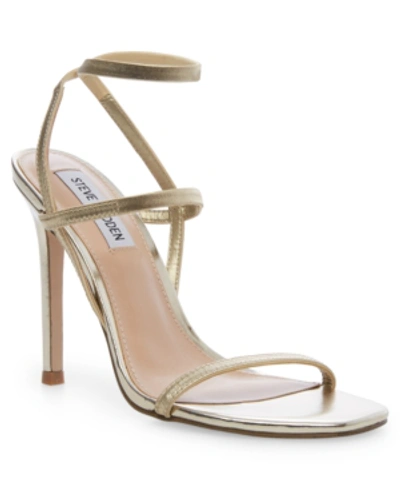 Steve Madden Nectur Stretch Dress Sandals In Gold