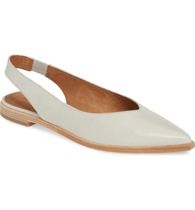 Frye Kenzie Slingback Flats Women's Shoes In White