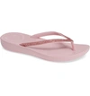 Fitflop Iqushion(tm) Crystal Embellished Flip Flop In Pink Nectar