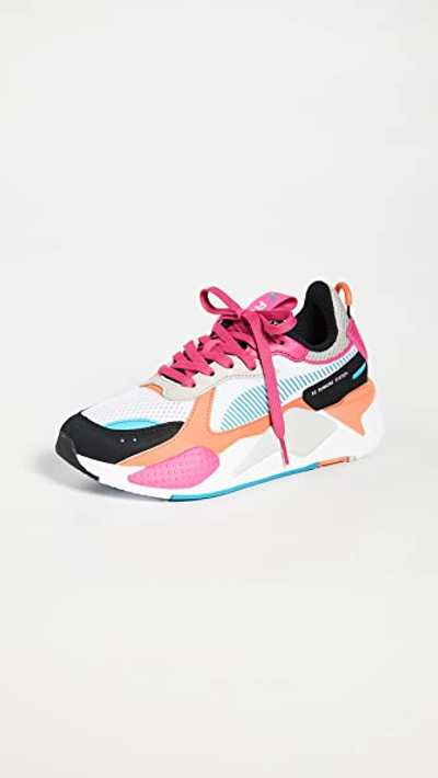 Puma Women's Rs-x Toys Low-top Sneakers In White/ Black/ Fuchsia
