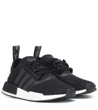 Adidas Originals Nmd R1 Rubber-trimmed Primeknit Sneakers In Black