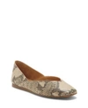 Lucky Brand Alba Flats Women's Shoes In Natural Snake
