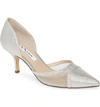 Nina Blythe Double D'orsaay Pumps Women's Shoes In Silver Glitter