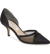 Nina Blythe Double D'orsaay Pumps Women's Shoes In Black Satin