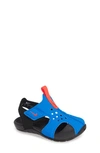 Nike Sunray Protect 2 Little Kids' Sandal In Photo Blue/ Crimson-black