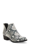 Lucky Brand Baley Booties Women's Shoes In Black/ White Leather