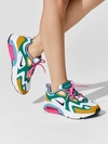 Nike Women's Air Max 200 Running Sneakers From Finish Line In Mystic Green,white Gold Suede Light Current Blue Pink