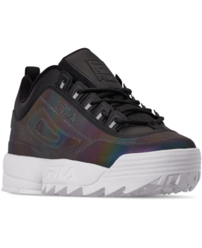 Fila Women's Disruptor Ii Phase Shift Casual Athletic Sneakers From Finish Line In Black