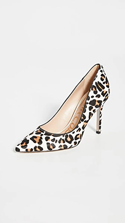 Sam Edelman Hazel Leopard-print Cow Hair Pumps In White Leopard